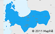 Political Simple Map of Pangasinan, single color outside