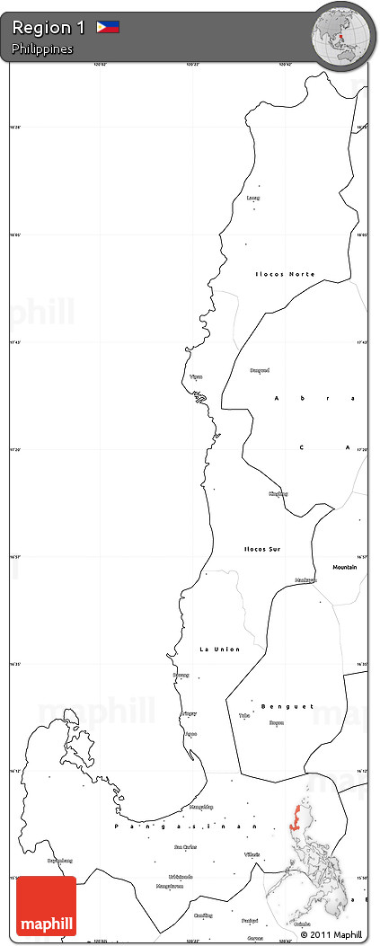 Blank Simple Map of Region 1