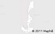 Silver Style Simple Map of Region 1, cropped outside