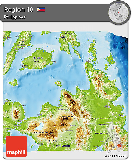 Physical 3D Map of Region 10