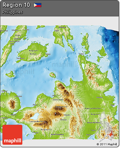 Physical 3D Map of Region 10