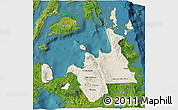 Shaded Relief 3D Map of Region 10, satellite outside