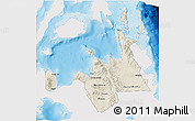 Shaded Relief 3D Map of Region 10, single color outside