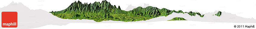 Satellite Horizon Map of Bukidnon, cropped outside