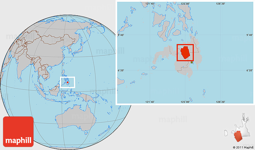 Gray Location Map of Bukidnon
