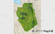 Satellite Map of Bukidnon, shaded relief outside