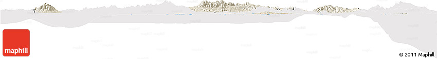 Shaded Relief Horizon Map of Region 10, cropped outside