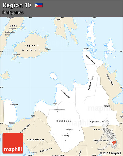 Classic Style Simple Map of Region 10
