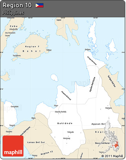 Classic Style Simple Map of Region 10