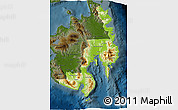 Physical 3D Map of Region 11, darken