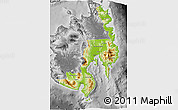 Physical 3D Map of Region 11, desaturated