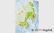 Physical 3D Map of Region 11, lighten