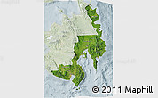 Satellite 3D Map of Region 11, lighten
