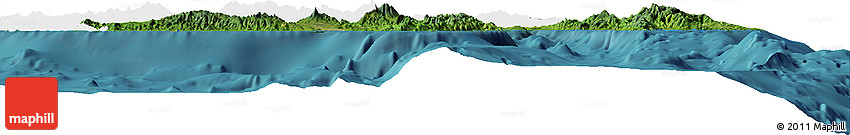 Satellite Horizon Map of Region 11, single color outside