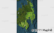 Satellite Map of Region 11, darken