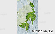 Satellite Map of Region 11, lighten