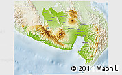 Physical 3D Map of South Cotabato, lighten