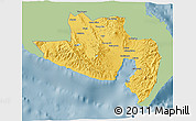 Savanna Style 3D Map of South Cotabato, single color outside