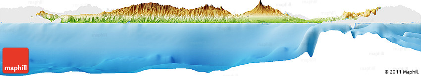 Physical Horizon Map of South Cotabato, single color outside