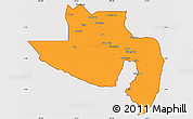 Political Simple Map of South Cotabato, cropped outside