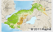 Physical 3D Map of Lanao Del Norte, shaded relief outside