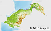 Physical 3D Map of Lanao Del Norte, single color outside