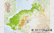 Physical Map of Lanao Del Norte, lighten