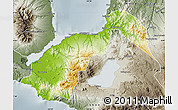 Physical Map of Lanao Del Norte, semi-desaturated