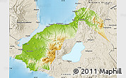 Physical Map of Lanao Del Norte, shaded relief outside