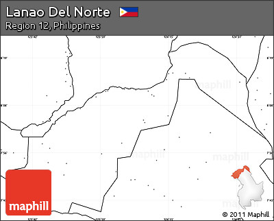 Blank Simple Map of Lanao Del Norte, no labels