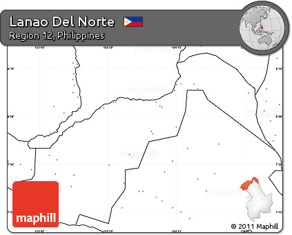 Blank Simple Map of Lanao Del Norte, no labels