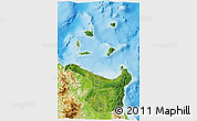 Satellite 3D Map of Cagayan, physical outside