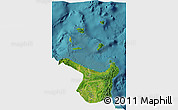 Satellite 3D Map of Cagayan, single color outside