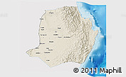 Shaded Relief 3D Map of Isabela, single color outside