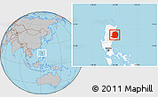 Gray Location Map of Isabela, highlighted country