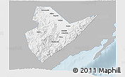 Gray 3D Map of Quirino, single color outside