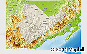 Shaded Relief 3D Map of Quirino, physical outside