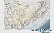 Shaded Relief 3D Map of Quirino, semi-desaturated