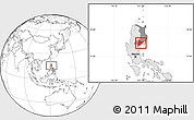 Blank Location Map of Quirino, highlighted country, highlighted parent region
