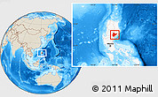 Shaded Relief Location Map of Quirino, highlighted country