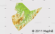 Physical Map of Quirino, cropped outside