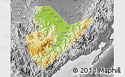 Physical Map of Quirino, desaturated