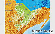 Physical Map of Quirino, political outside