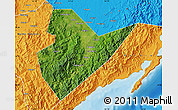 Satellite Map of Quirino, political outside