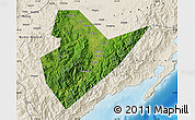 Satellite Map of Quirino, shaded relief outside