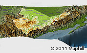 Physical Panoramic Map of Quirino, darken