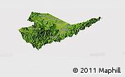 Satellite Panoramic Map of Quirino, cropped outside