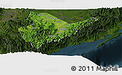 Satellite Panoramic Map of Quirino, darken