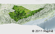 Satellite Panoramic Map of Quirino, lighten