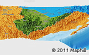 Satellite Panoramic Map of Quirino, political outside